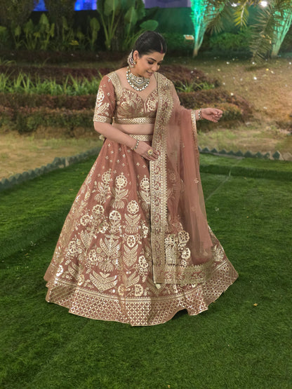 Praniri Hand Embroidered Lehenga