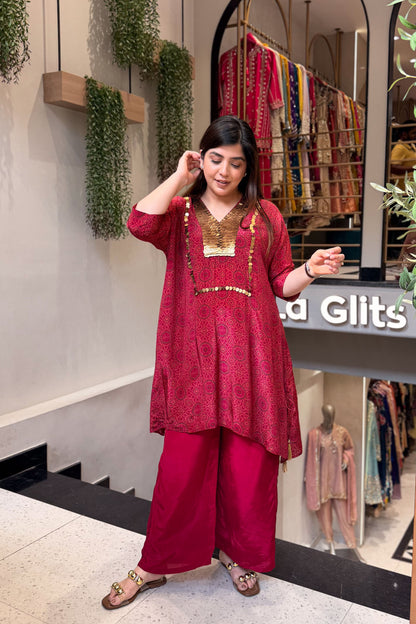 Anya Embroidered Co ord Set