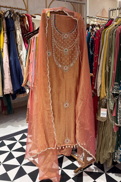 Rimsha Hand Embroidered Unstitched Suit Set