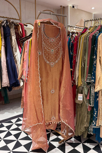 Rimsha Hand Embroidered Unstitched Suit Set