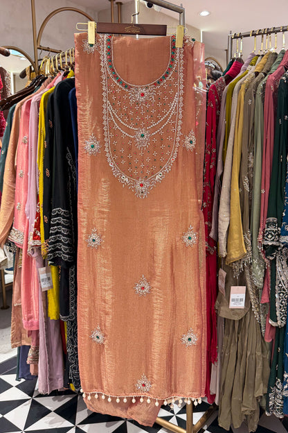Rimsha Hand Embroidered Unstitched Suit Set