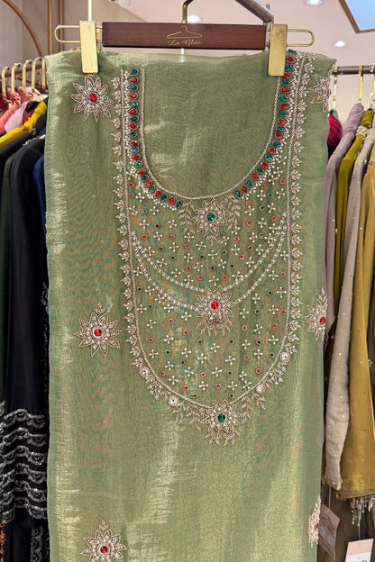 Rimsha Hand Embroidered Unstitched Suit Set