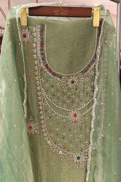 Rimsha Hand Embroidered Unstitched Suit Set