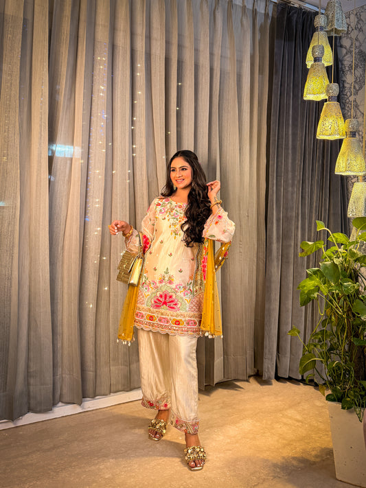 Nivraya Hand Embroidered Suit Set