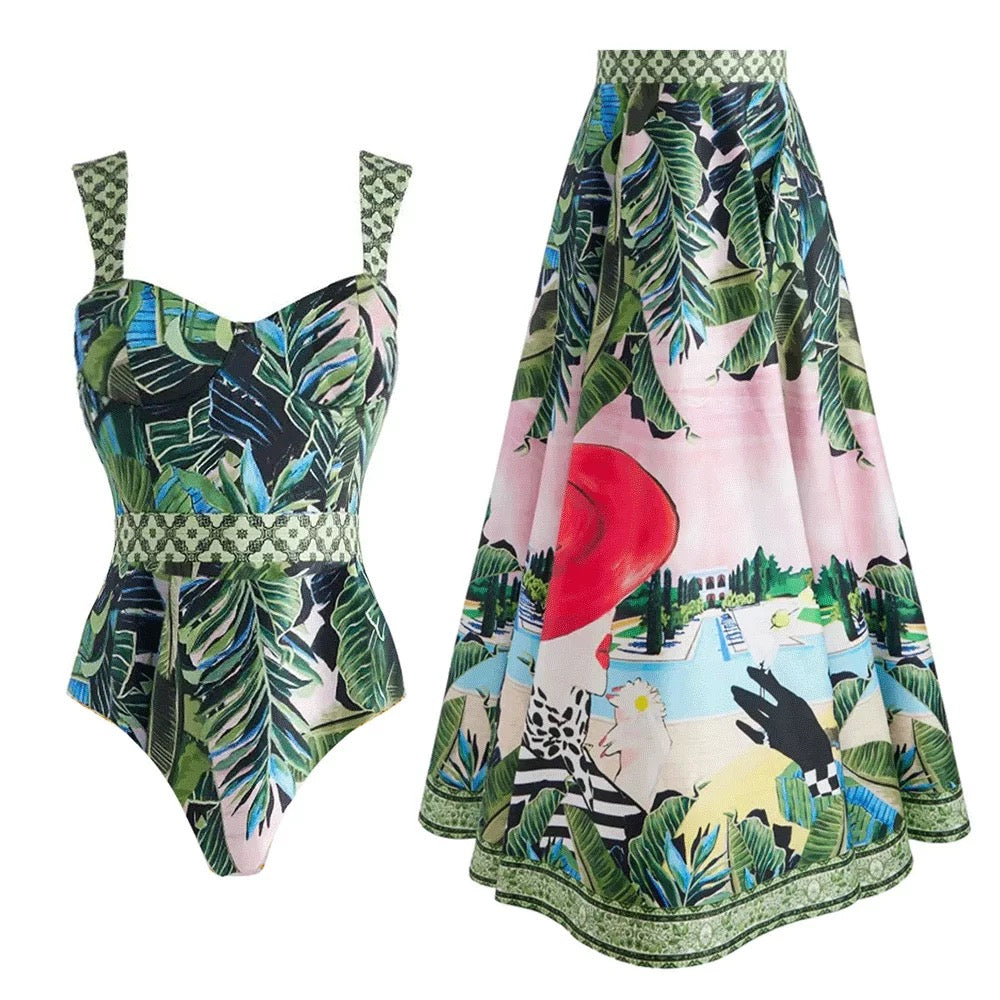 Jade Swimwear with Skirt