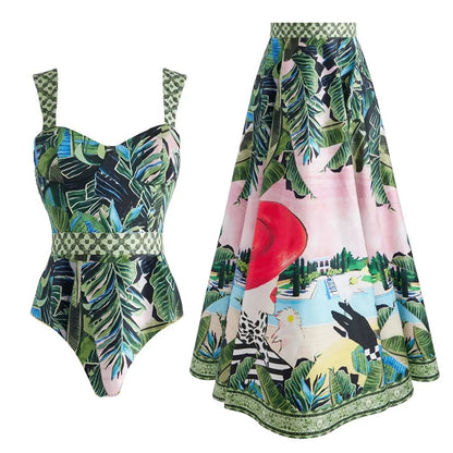 Jade Swimwear with Skirt