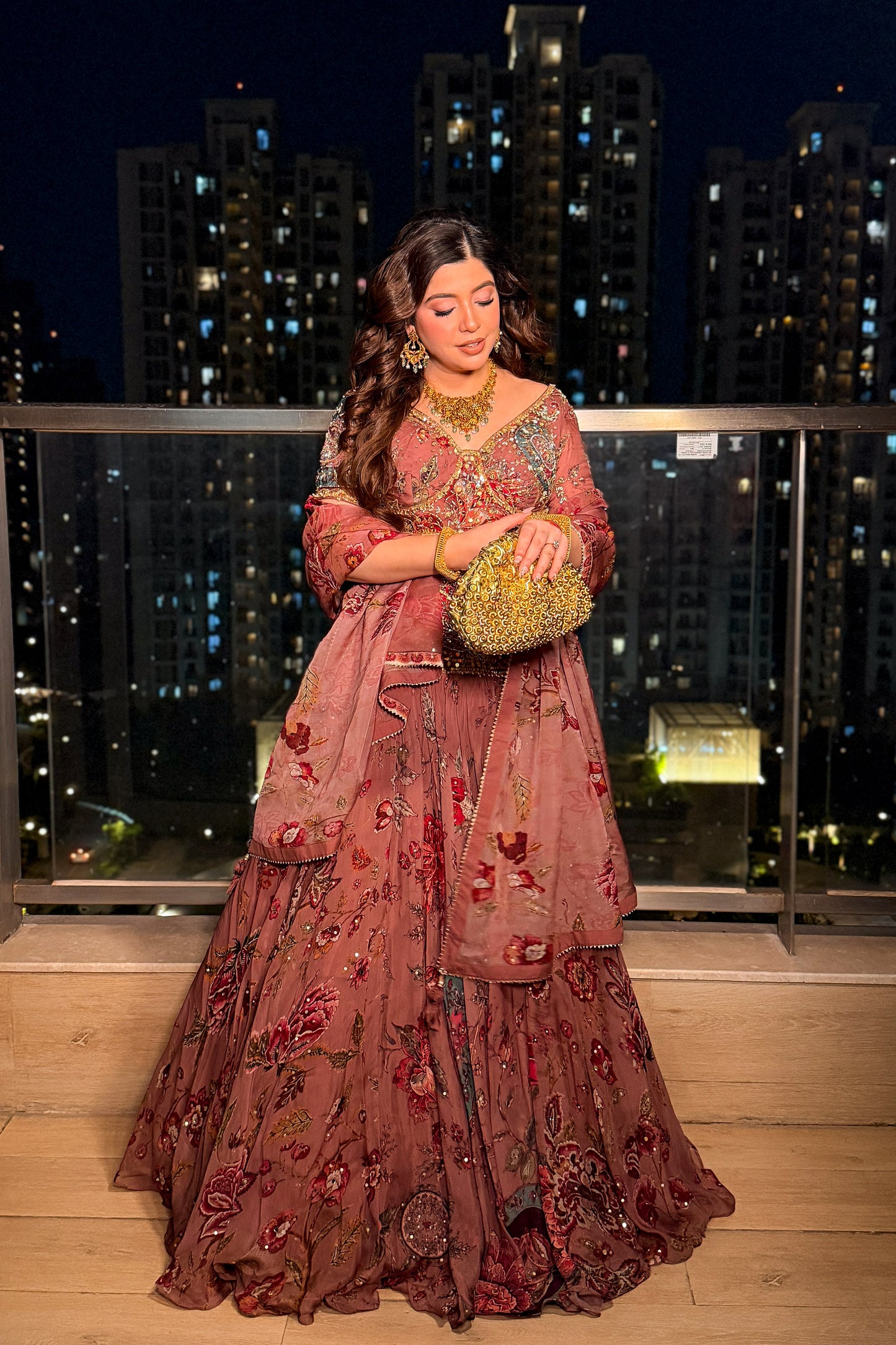 Jeesha Floral Hand Embroidered Lehenga
