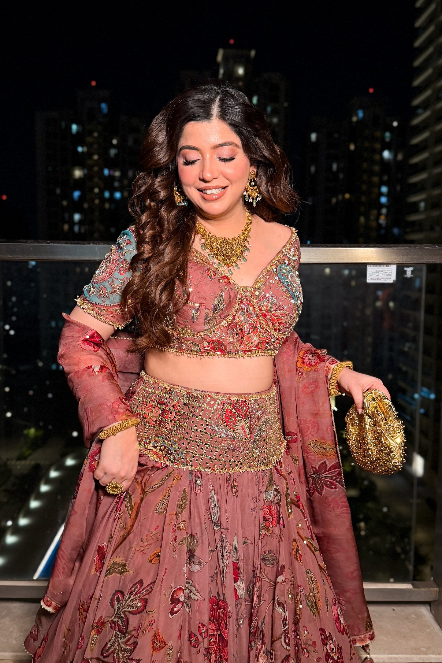 Jeesha Floral Hand Embroidered Lehenga
