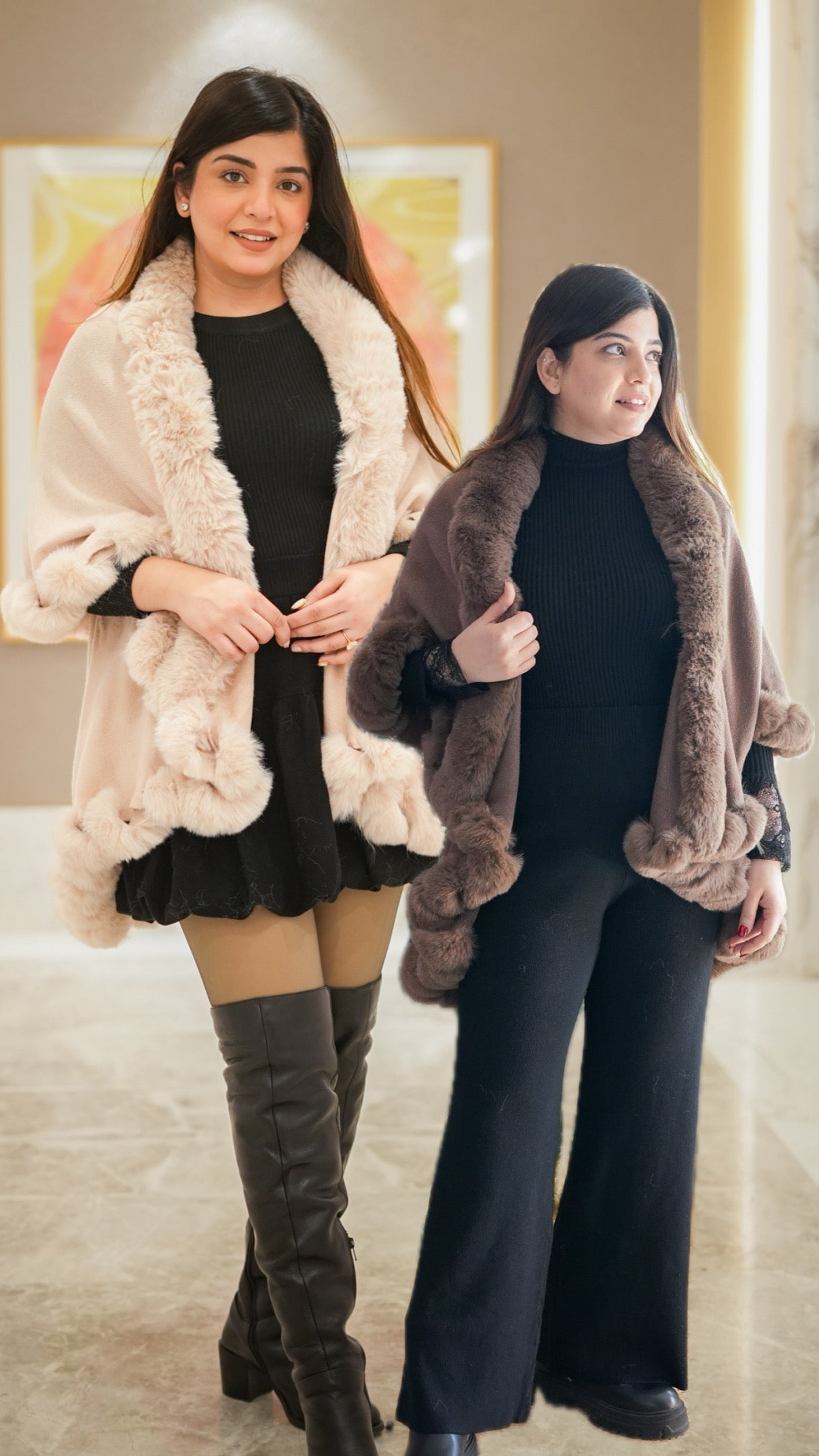 Cressida Woollen Furr Cape