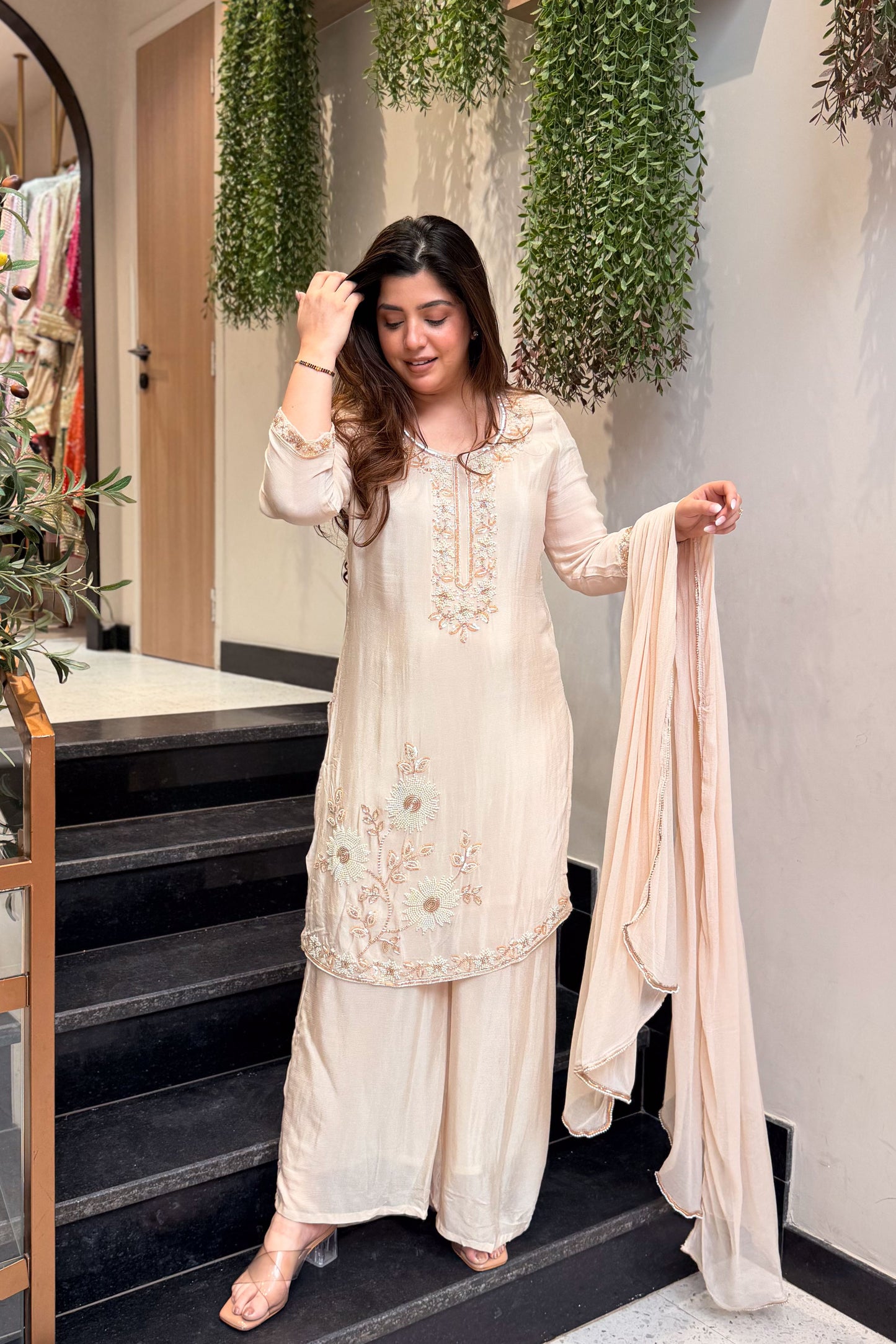 Advika Hand Embroidered Suit Set