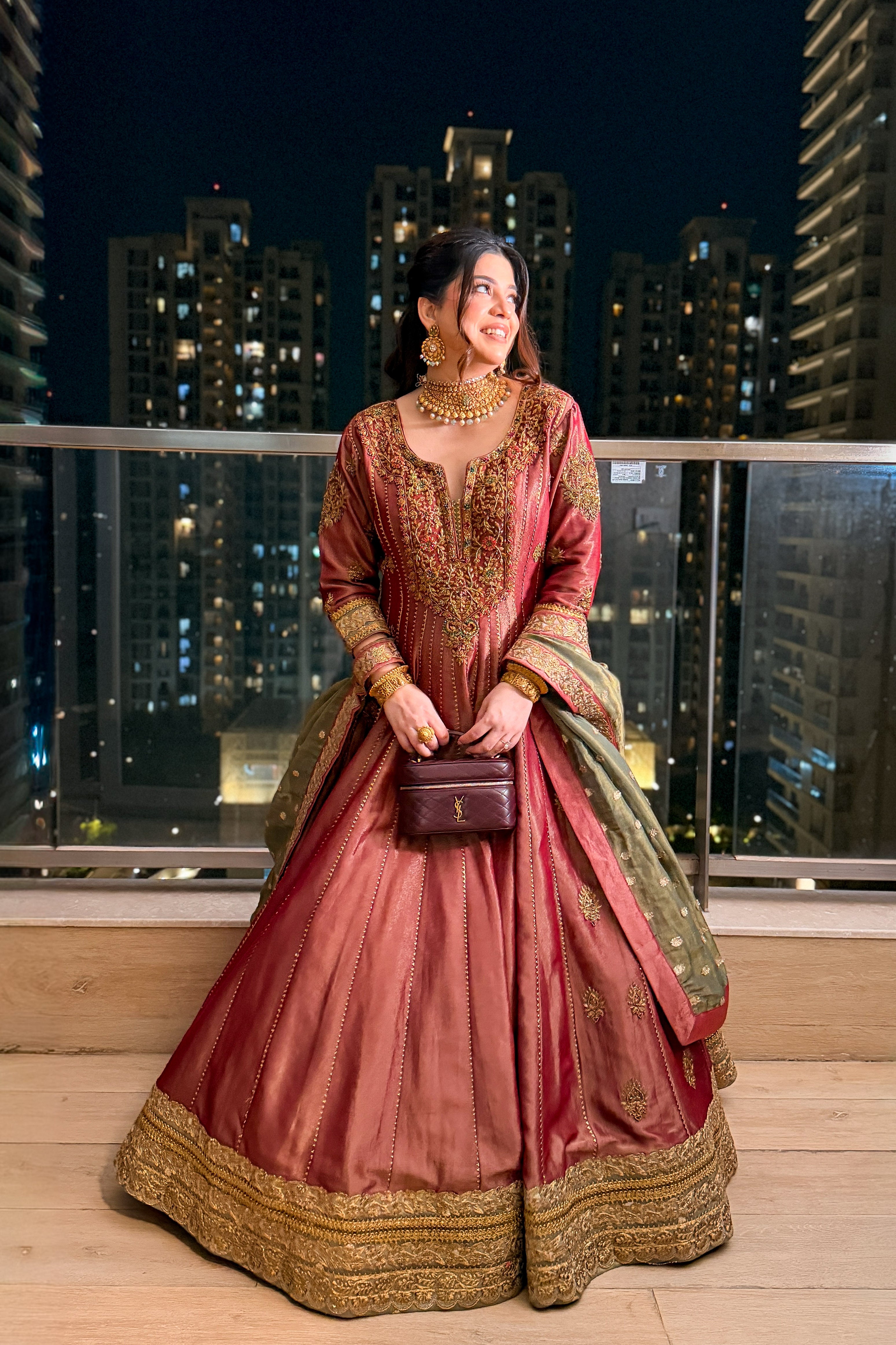 Iraisha Hand Embroidered Anarkali with Dupatta