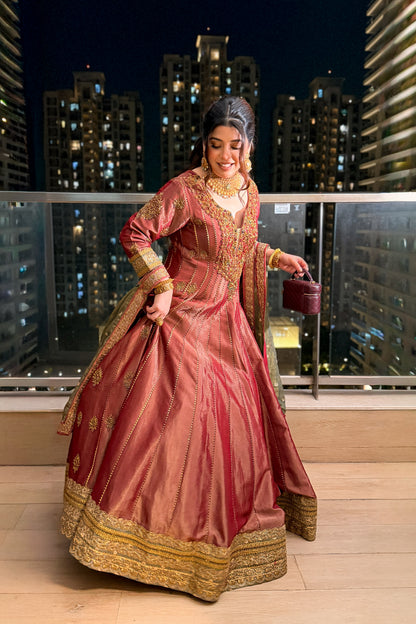 Iraisha Hand Embroidered Anarkali with Dupatta