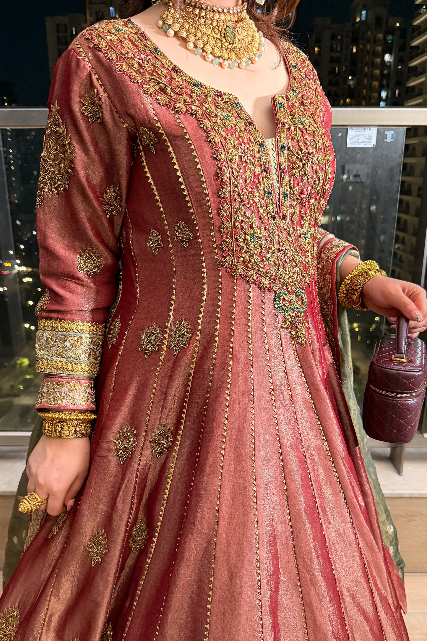 Iraisha Hand Embroidered Anarkali with Dupatta