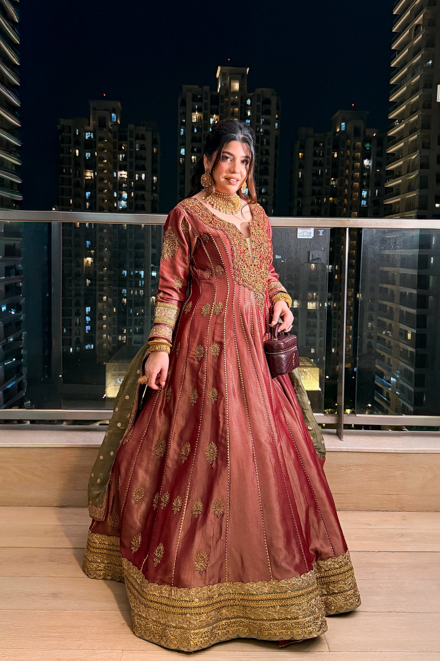 Iraisha Hand Embroidered Anarkali with Dupatta