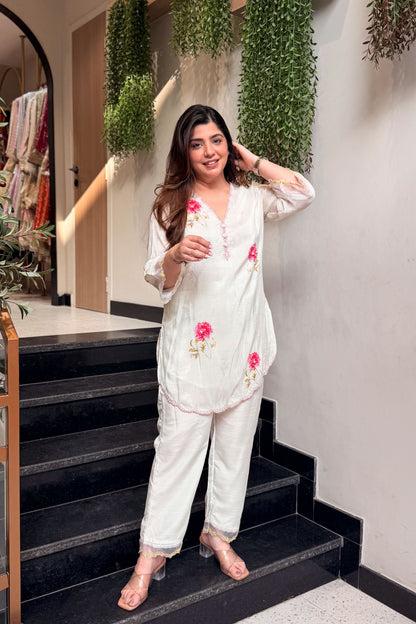 Aavanya Floral Embroidered Co ord Set