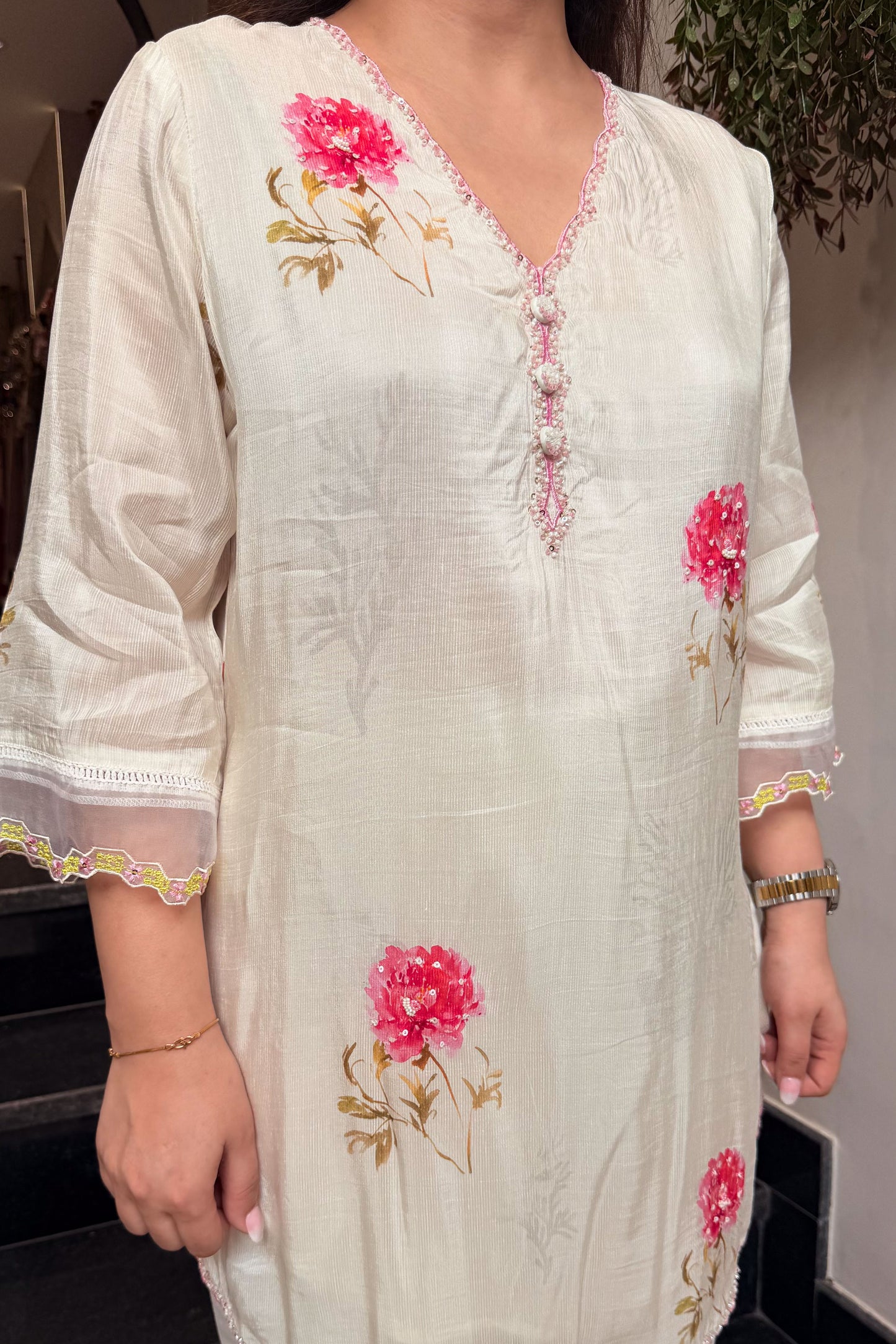 Aavanya Floral Embroidered Co ord Set