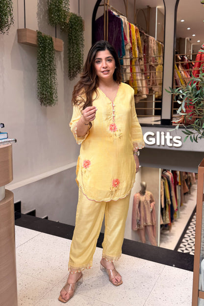 Aavanya Floral Embroidered Co ord Set
