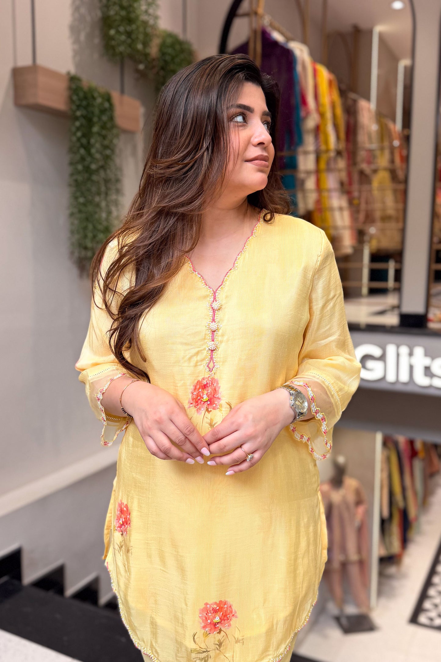 Aavanya Floral Embroidered Co ord Set