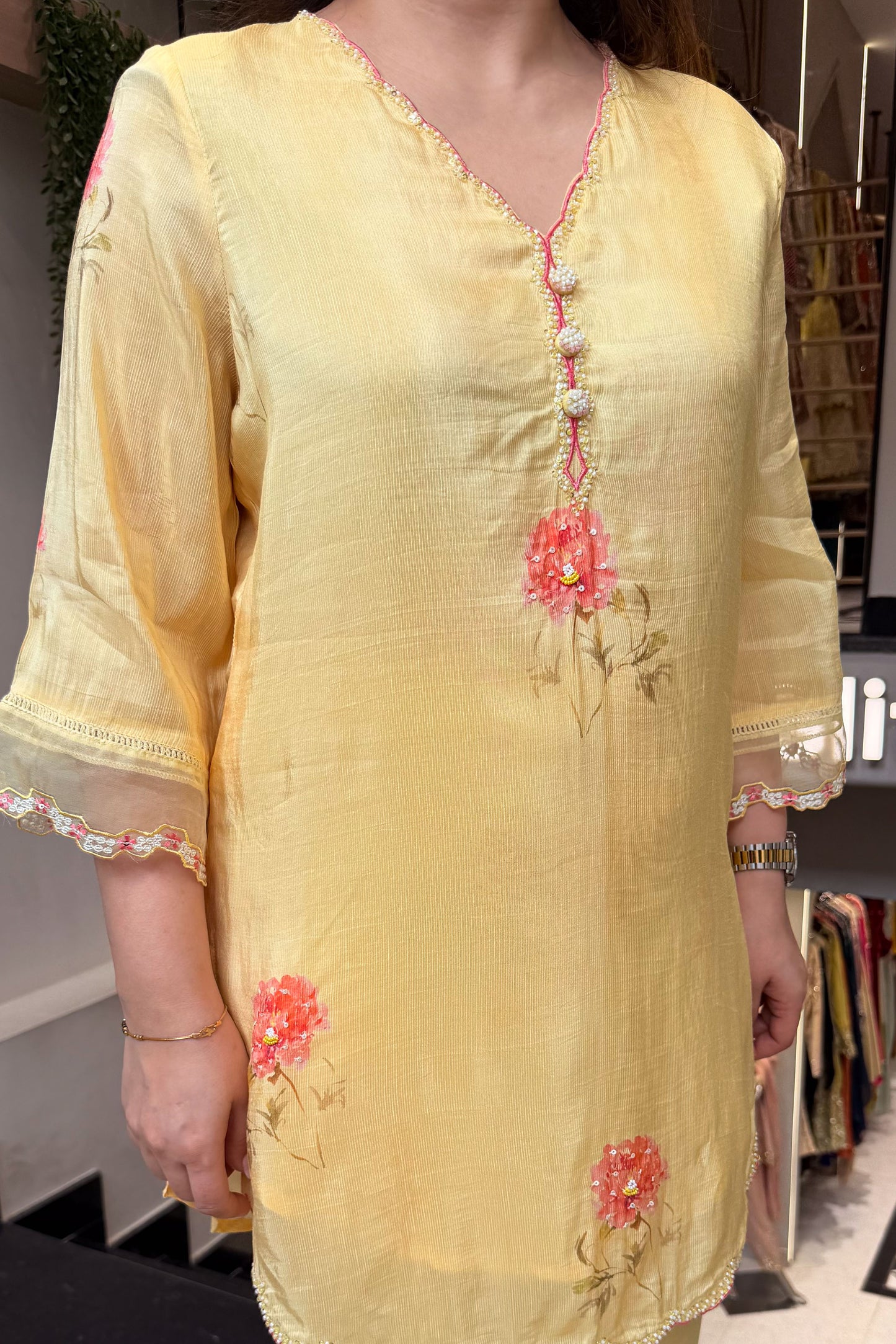 Aavanya Floral Embroidered Co ord Set