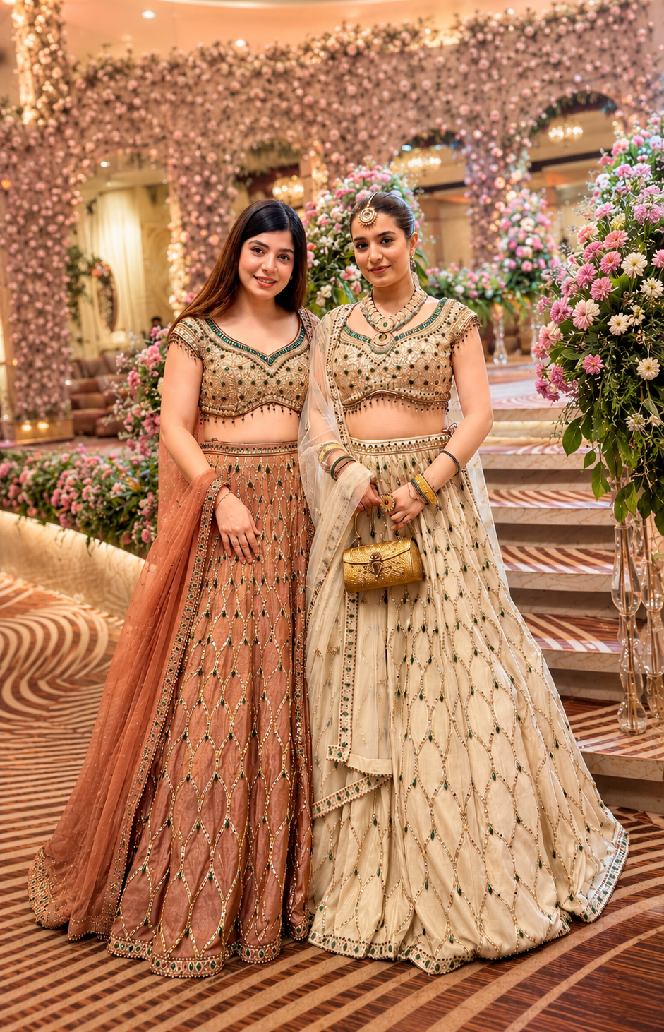 Kairya Hand Embroidered Lehenga