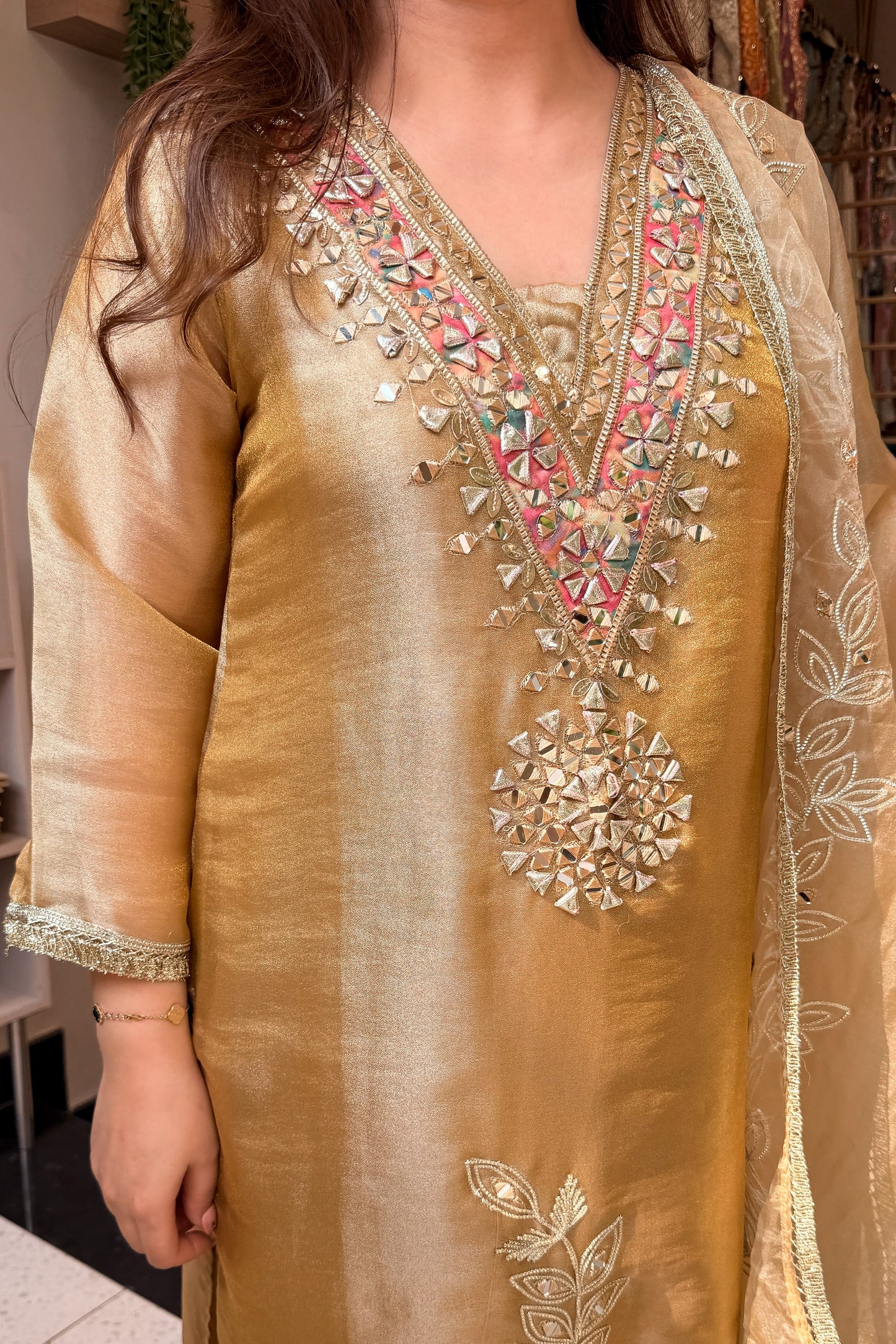 Anika Mirror & Gotta Embroidered Suit Set