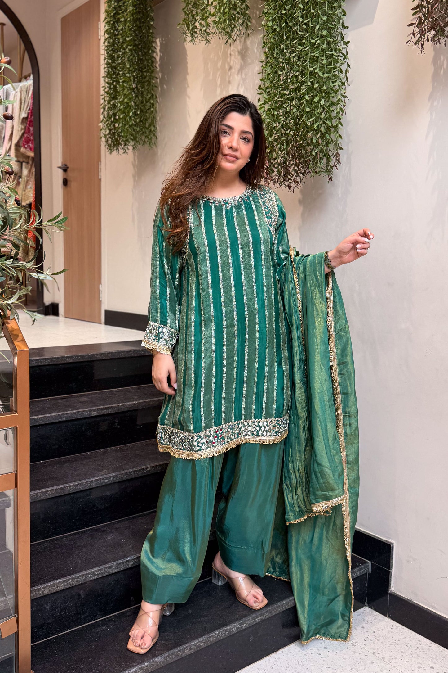 Nivisha Mirror Detailing Suit Set