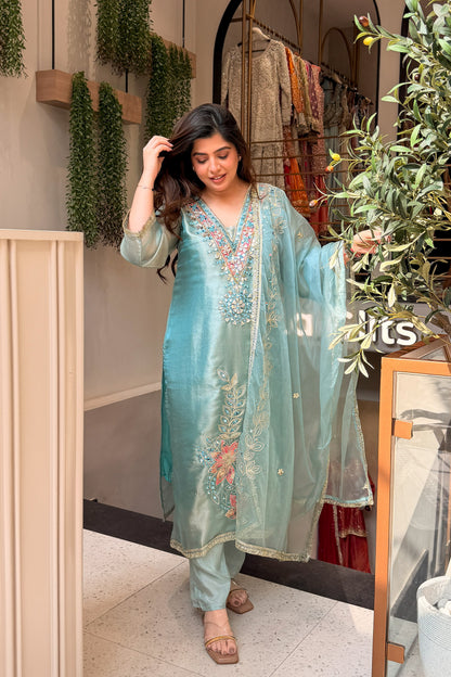 Anika Mirror & Gotta Embroidered Suit Set
