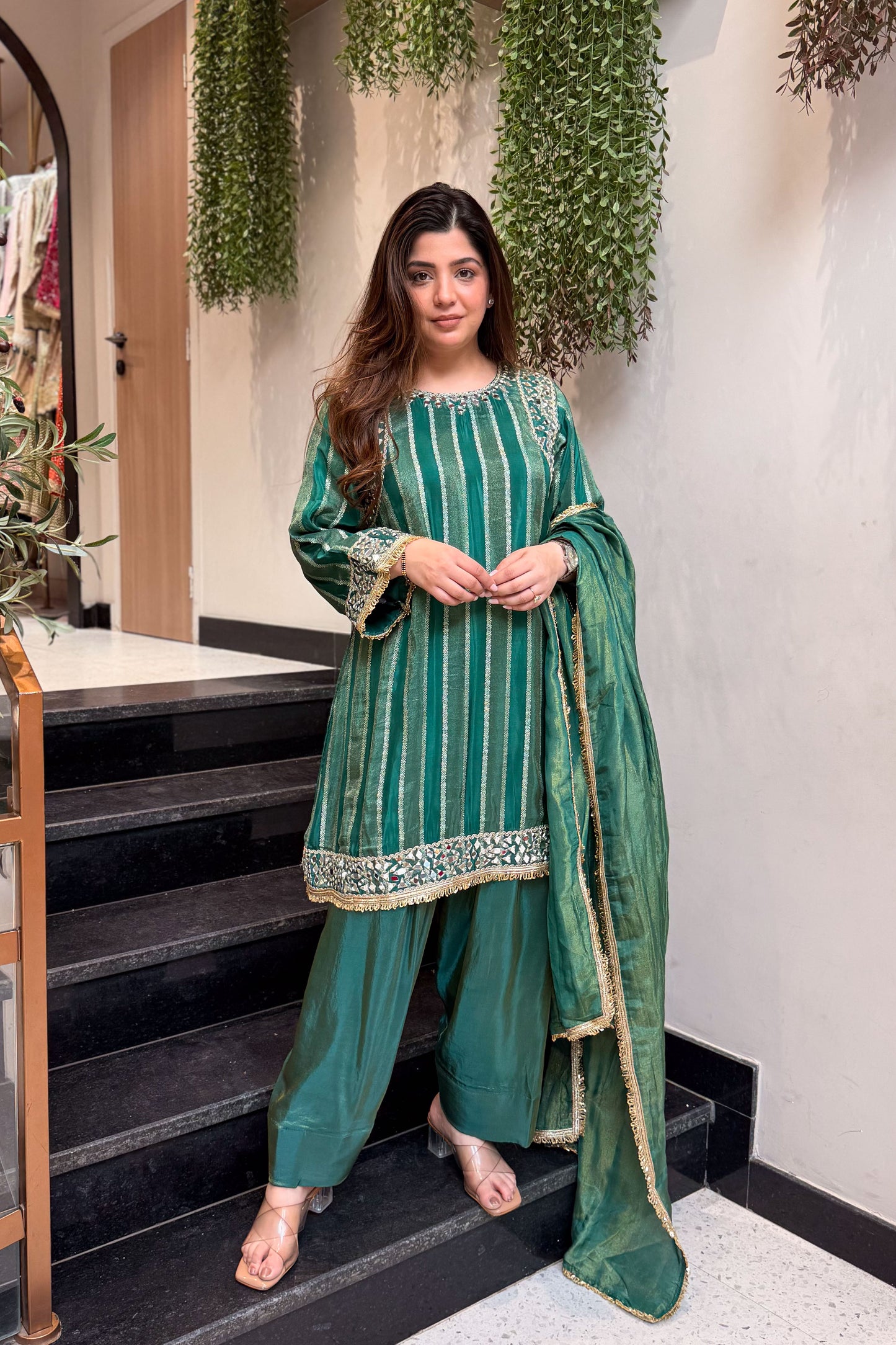 Nivisha Mirror Detailing Suit Set