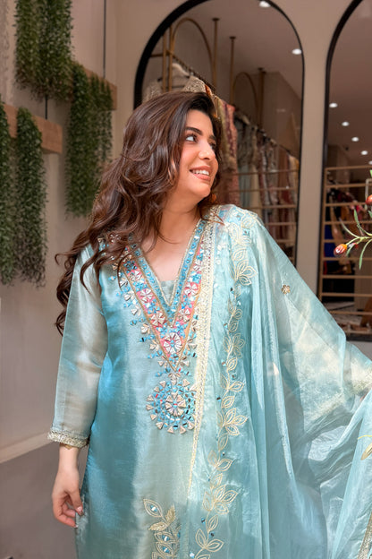 Anika Mirror & Gotta Embroidered Suit Set