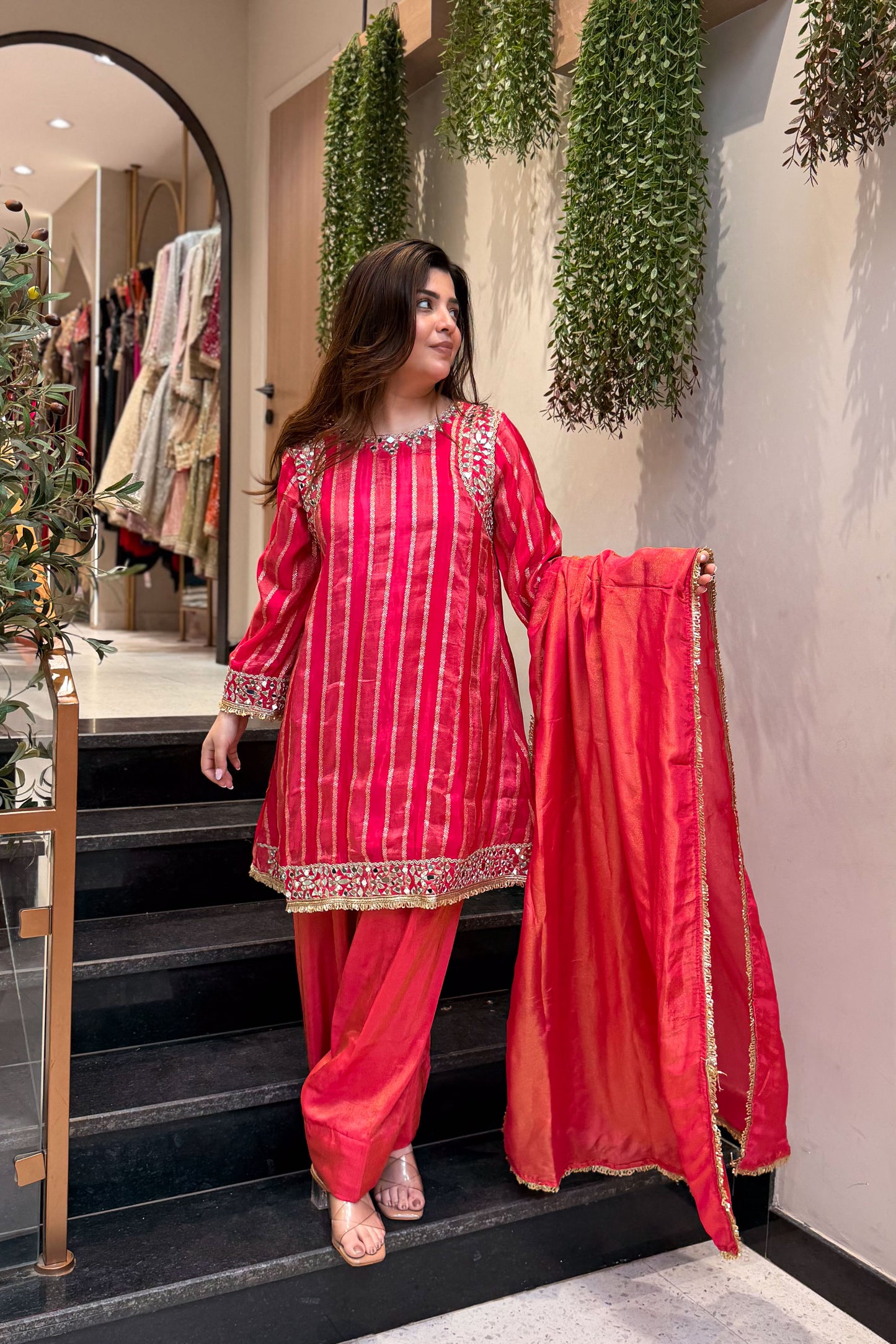 Nivisha Mirror Detailing Suit Set