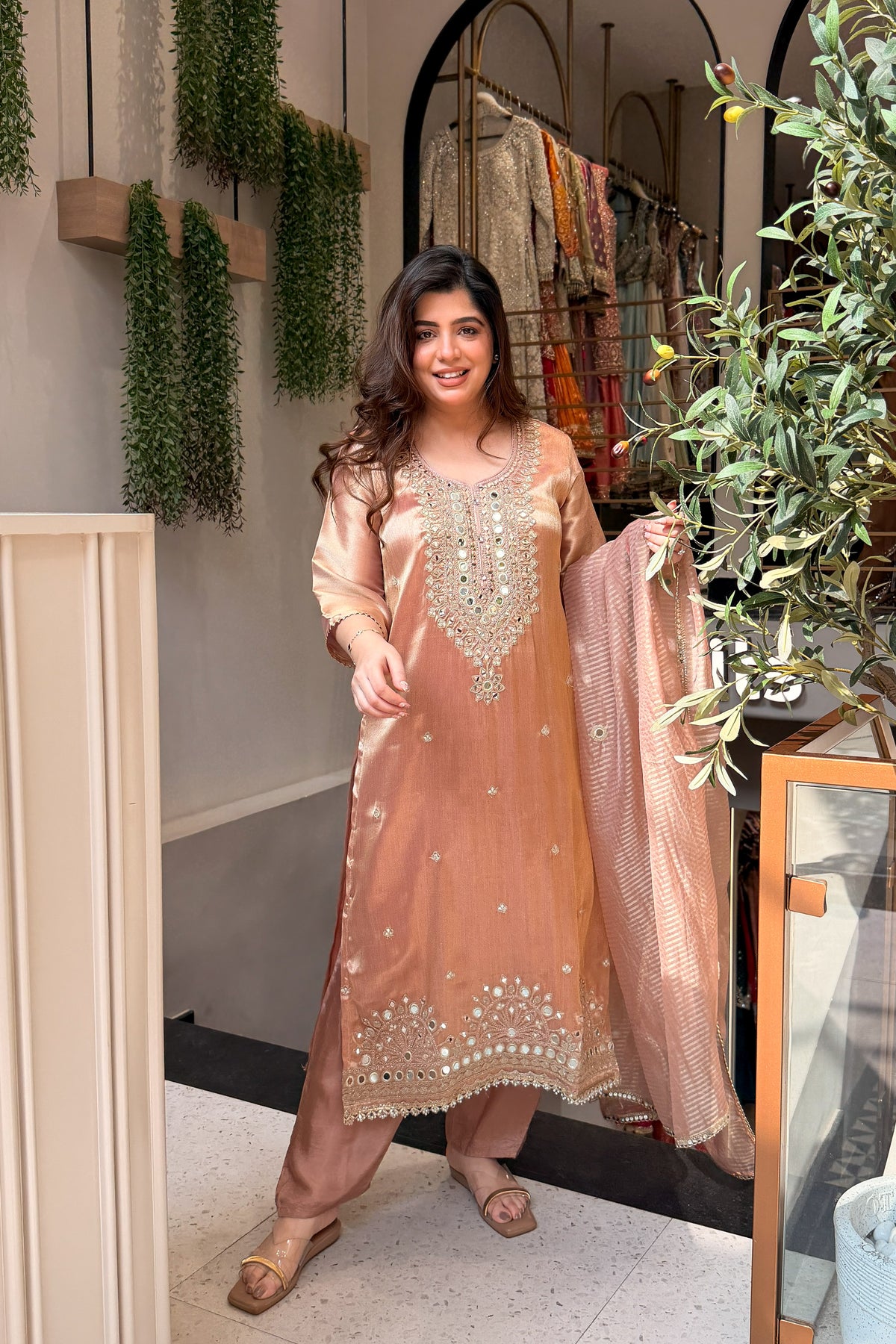 Vitika Mirror Embroidered Suit Set