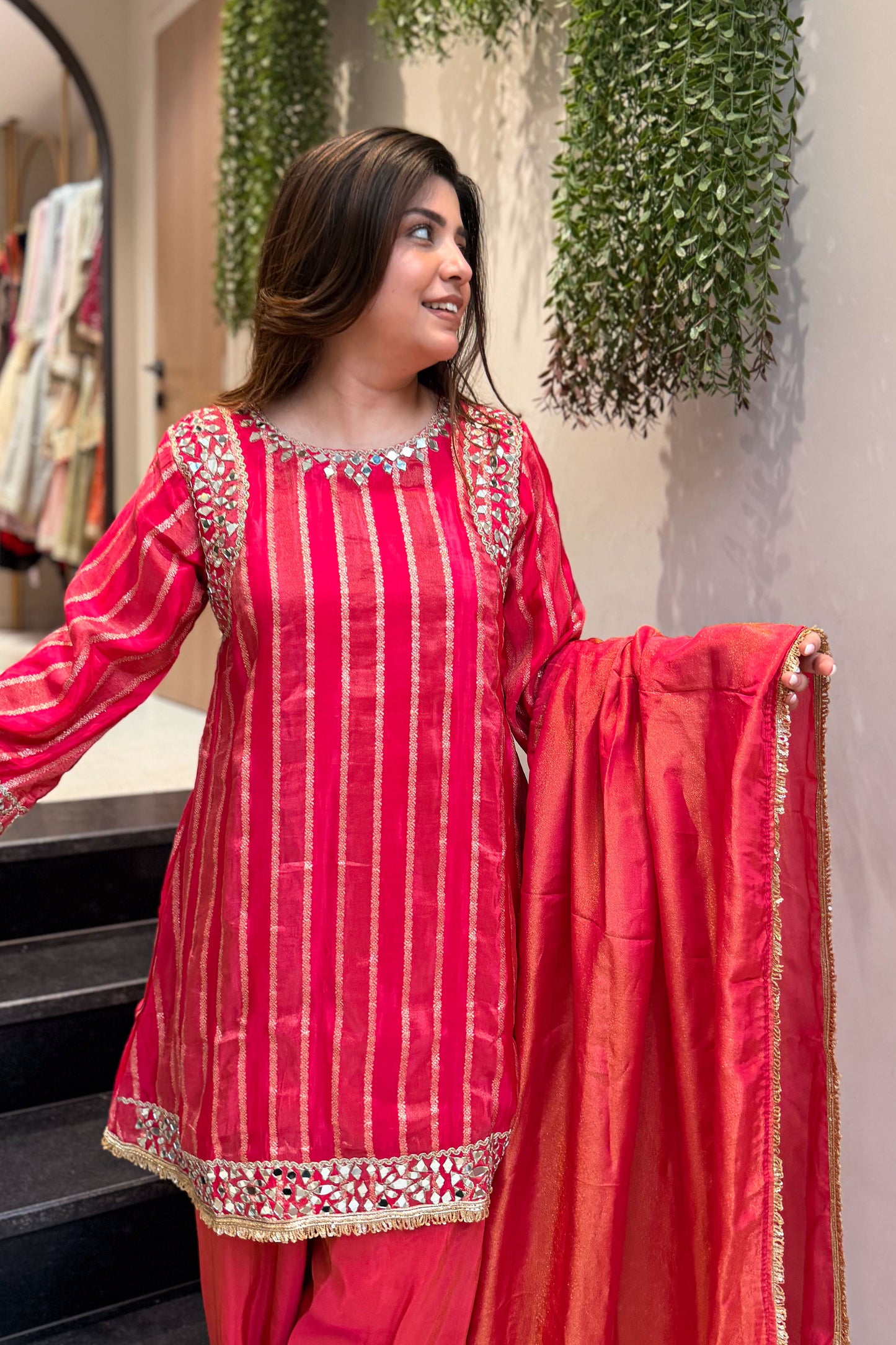 Nivisha Mirror Detailing Suit Set