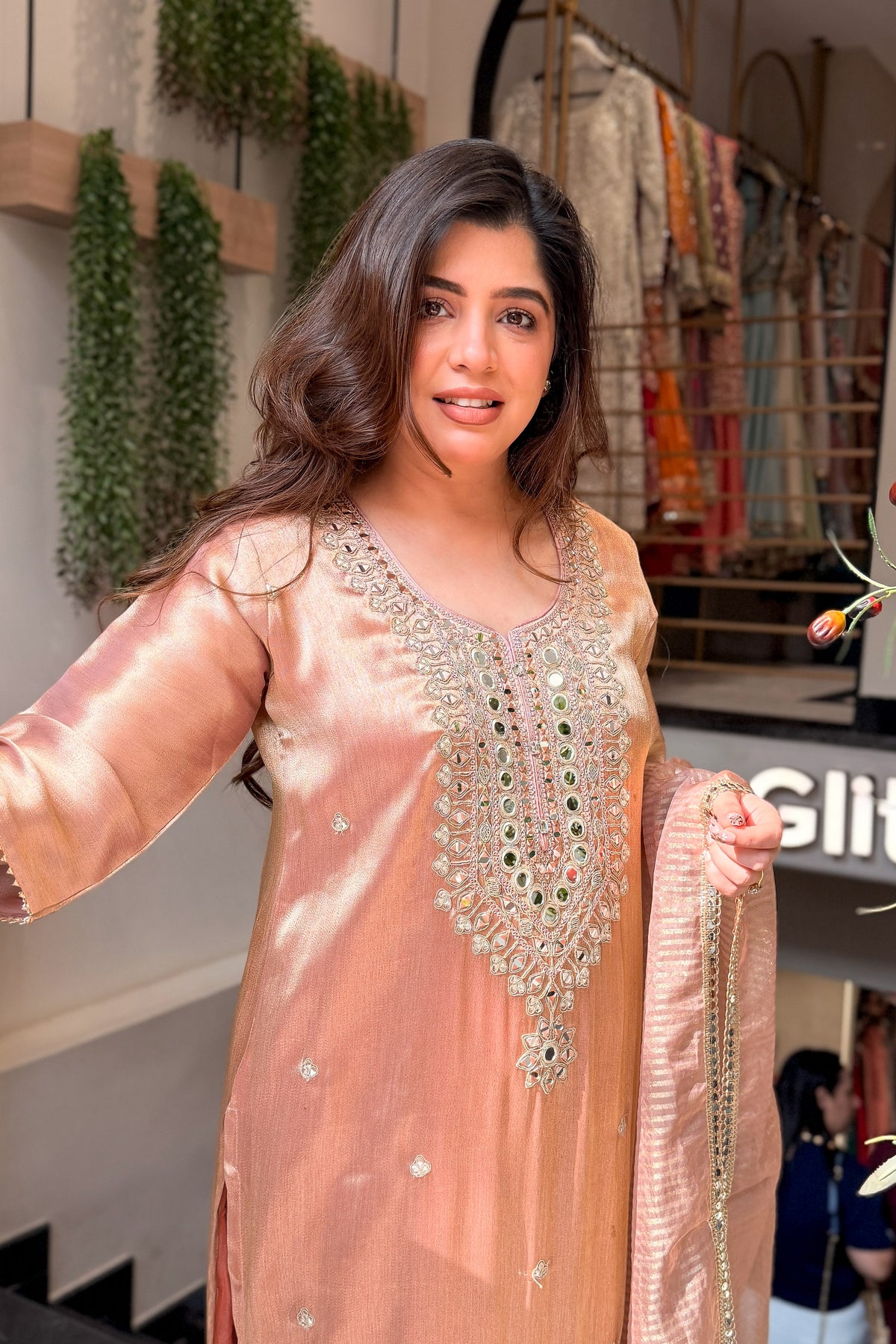 Vitika Mirror Embroidered Suit Set