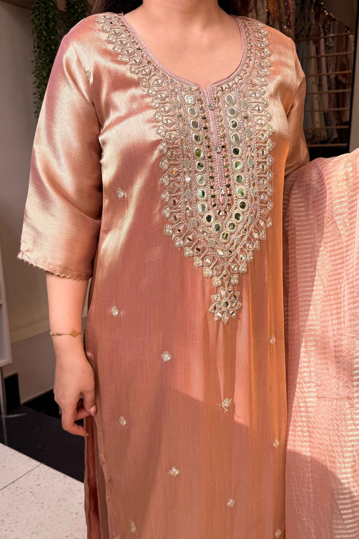 Vitika Mirror Embroidered Suit Set