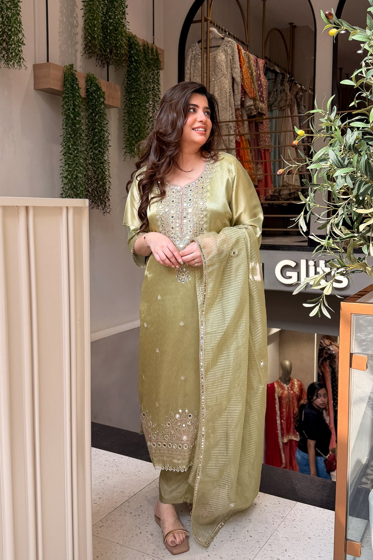 Vitika Mirror Embroidered Suit Set