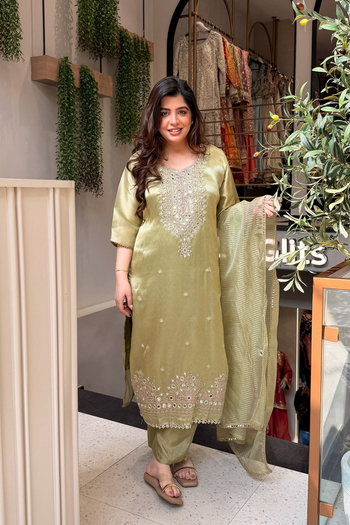 Vitika Mirror Embroidered Suit Set