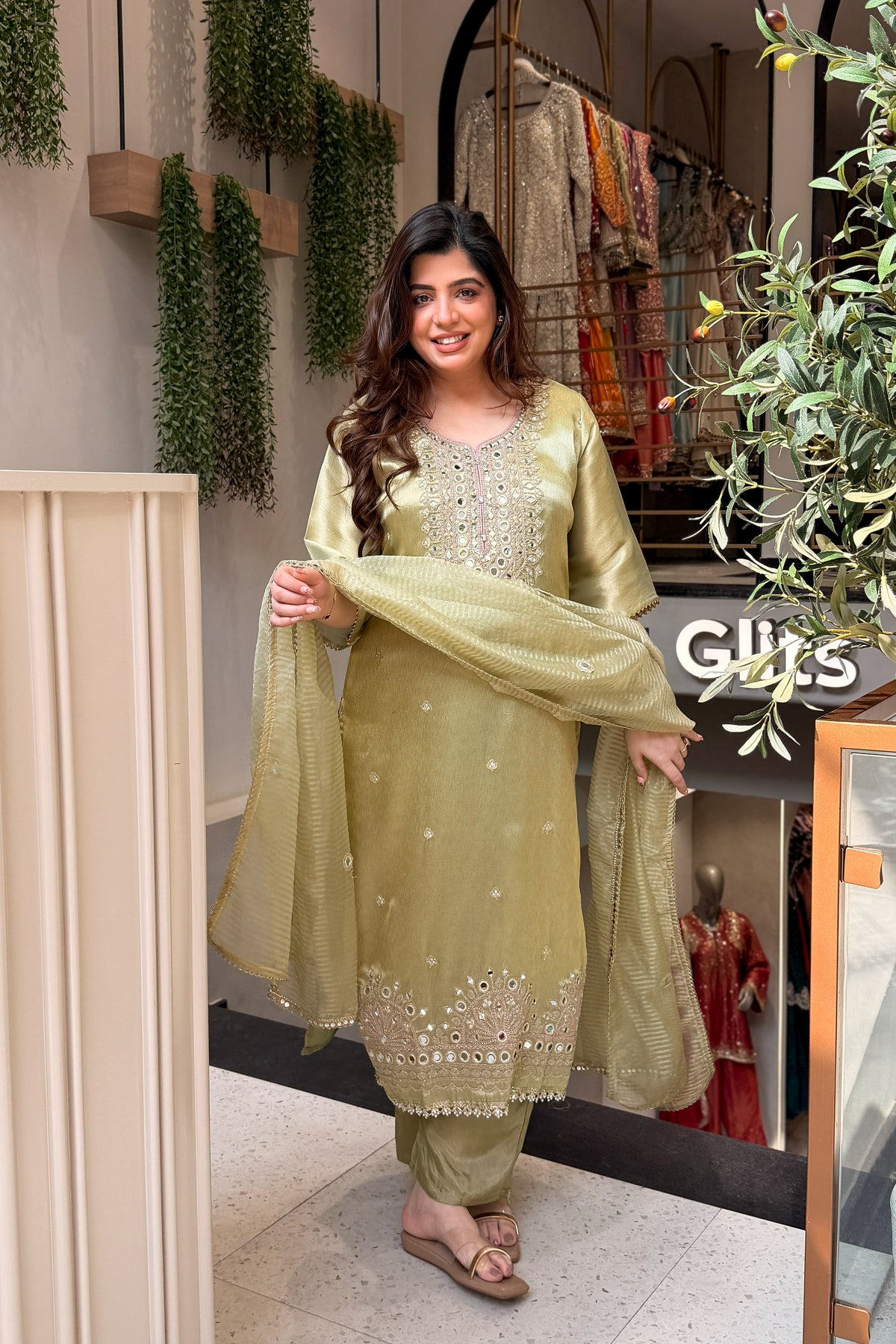 Vitika Mirror Embroidered Suit Set