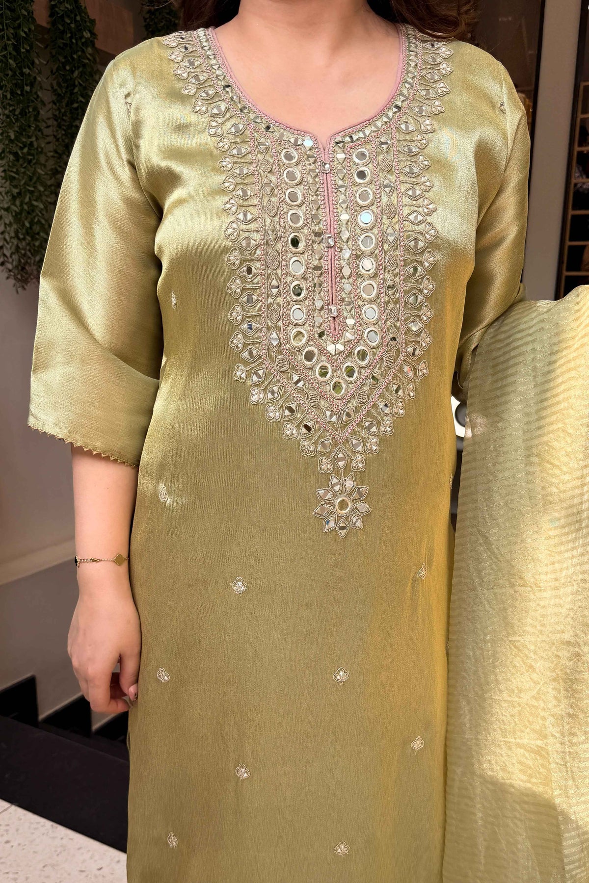 Vitika Mirror Embroidered Suit Set