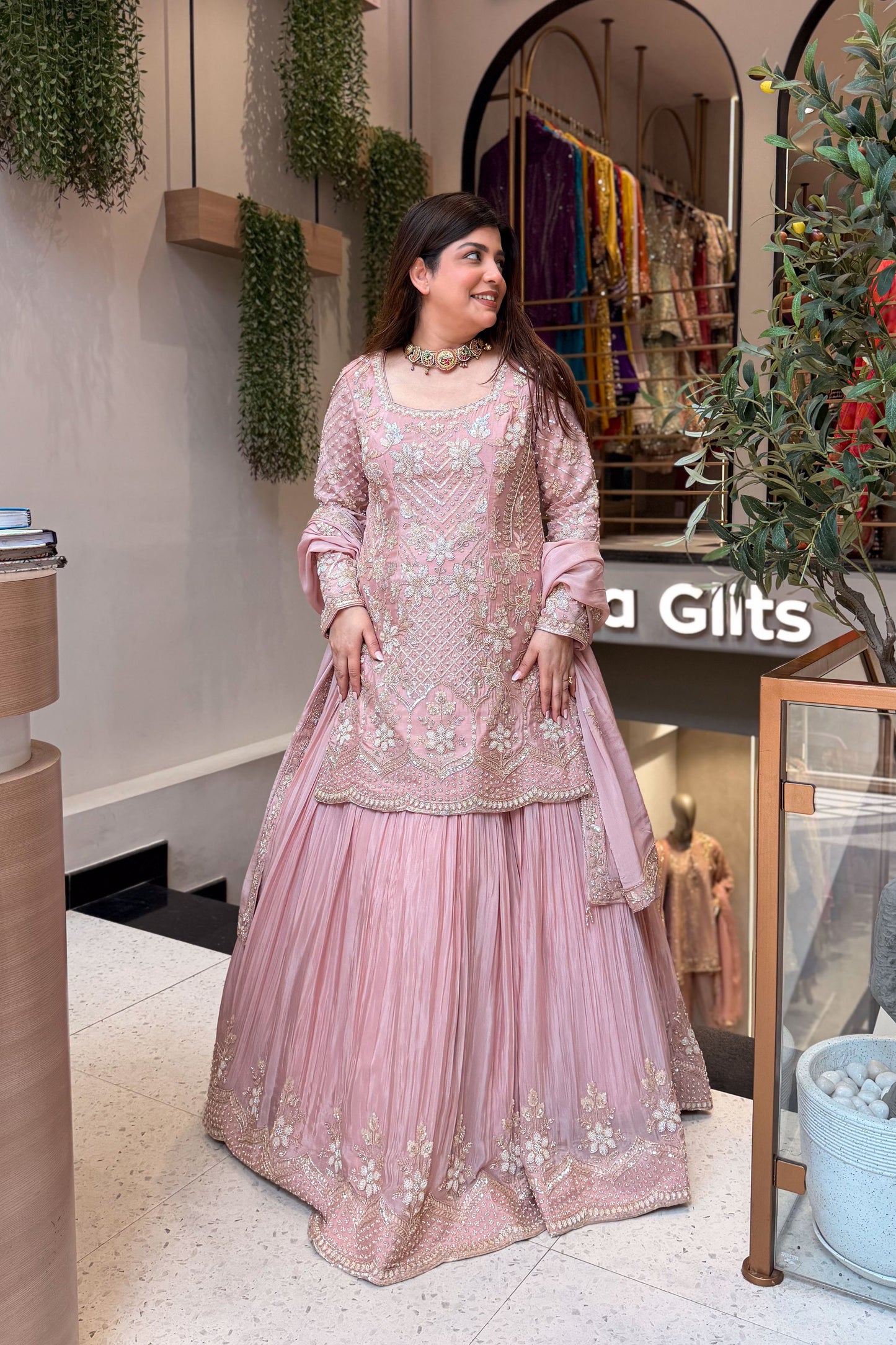 Trishika Hand Embroidered Lehenga