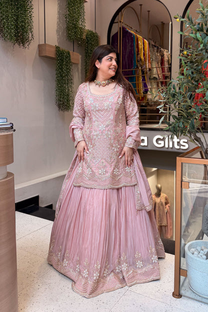 Trishika Hand Embroidered Lehenga