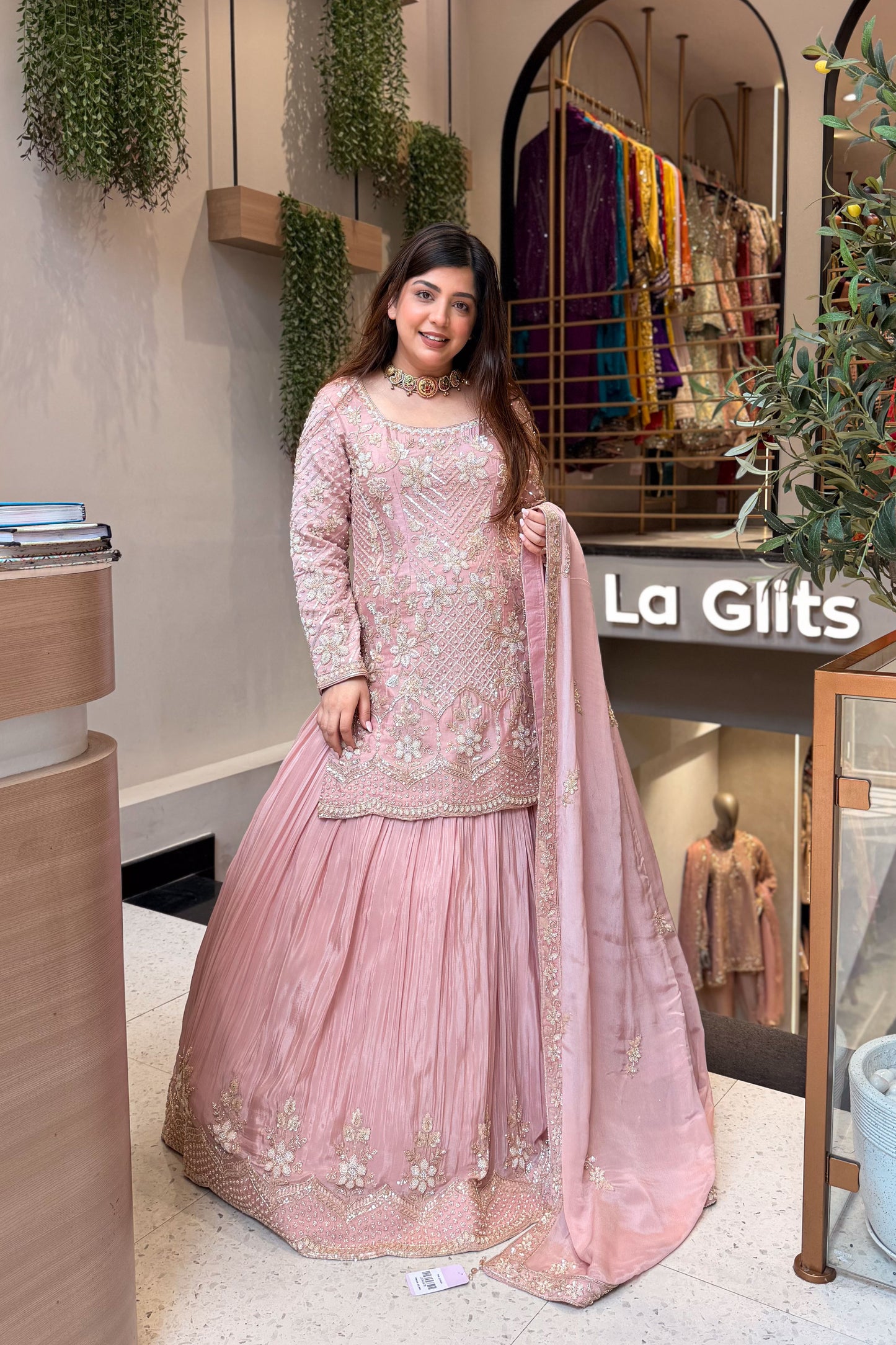 Trishika Hand Embroidered Lehenga