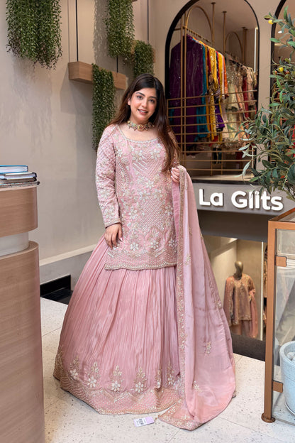 Trishika Hand Embroidered Lehenga
