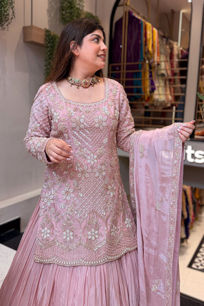 Trishika Hand Embroidered Lehenga