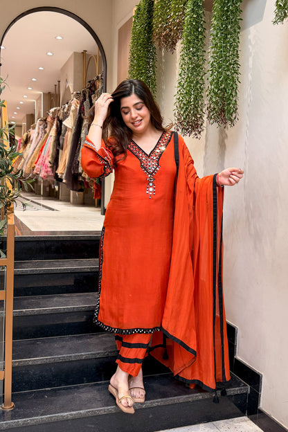 Riyanvi Mirror Embroidered Suit Set