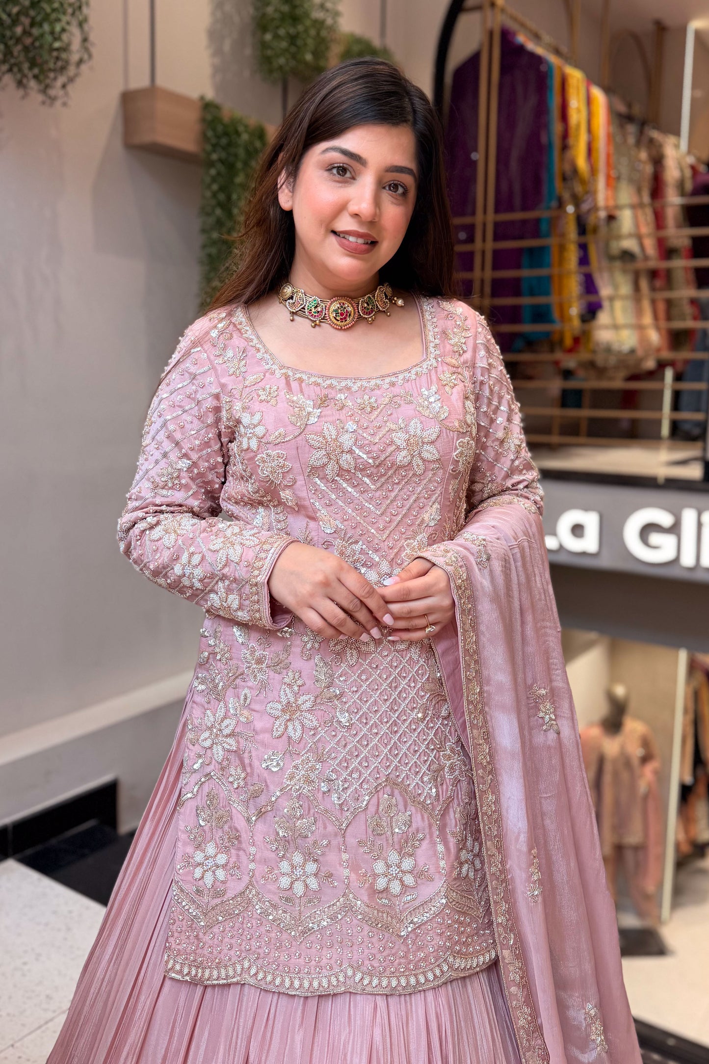 Trishika Hand Embroidered Lehenga