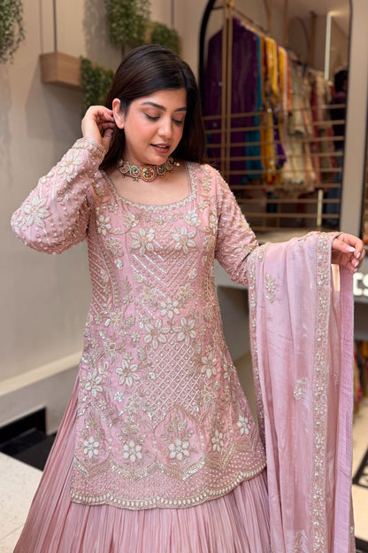 Trishika Hand Embroidered Lehenga