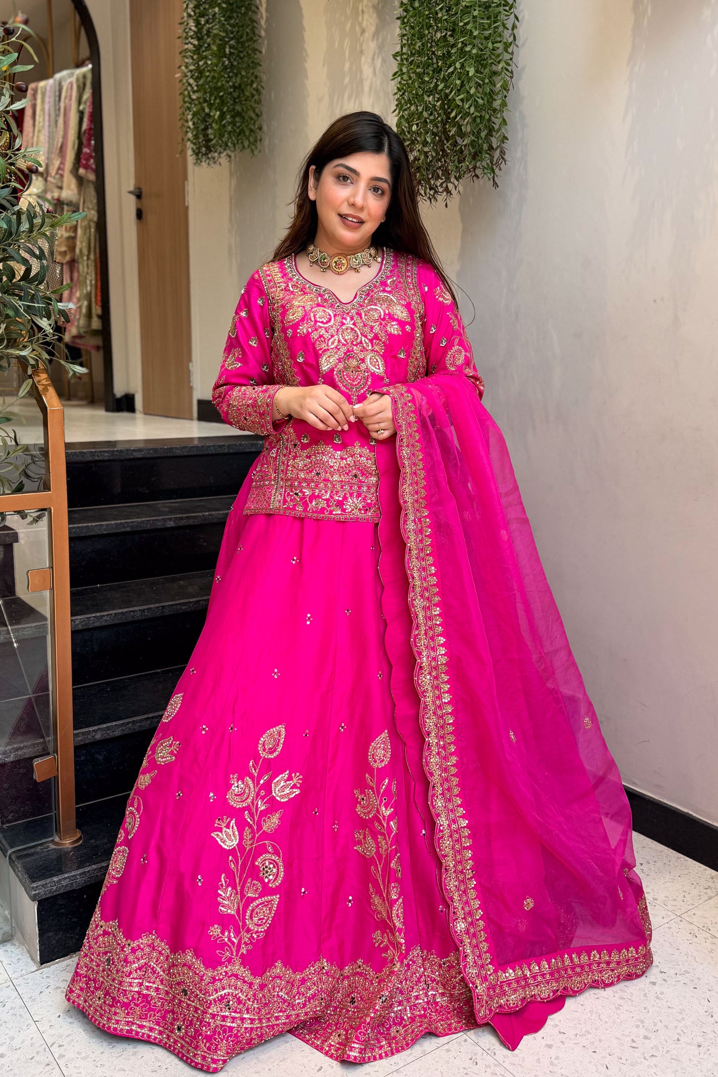 Aadhrika Hand Embroidered Lehenga