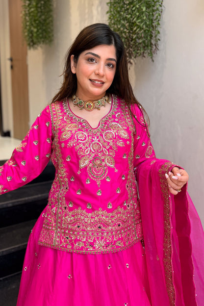 Aadhrika Hand Embroidered Lehenga