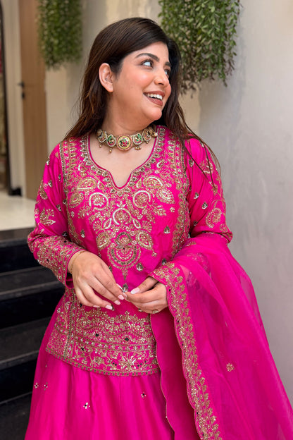 Aadhrika Hand Embroidered Lehenga