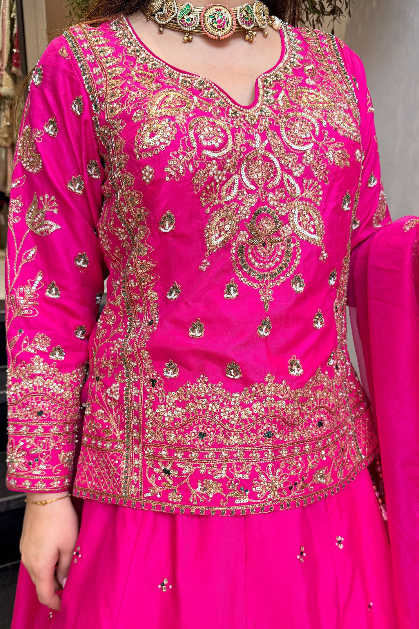Aadhrika Hand Embroidered Lehenga
